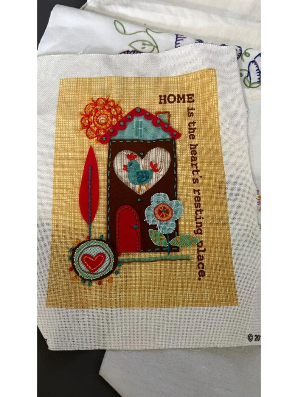 Vintage Embroidered Fabric Squares & Linens Collection